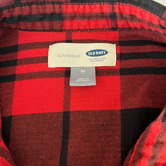 Red and Black Plaid Button-Up Shirt - Picture 5 of 11